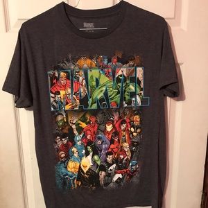 Marvel Superheroes Gray T-Shirt Mens Medium M